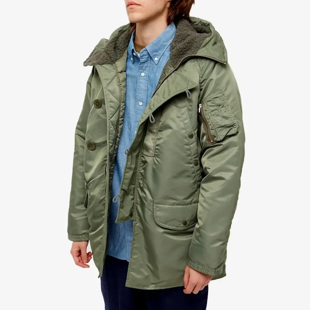 BEAMS PLUS MIL TYPE N-3B DOWN JACKET - SAGE - Picture 1 of 15